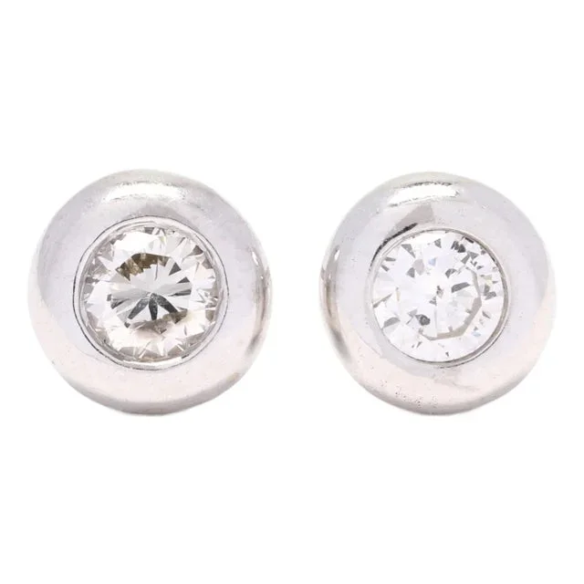 0.50ctw Diamond and Gold Studs, 14k White Gold, Dainty Stud Earrings – 2 Pieces