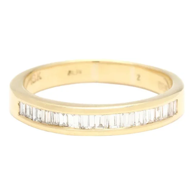 0.85ctw Diamond Baguette Channel Band Ring, 18k Yellow Gold, Ring Size 8.25
