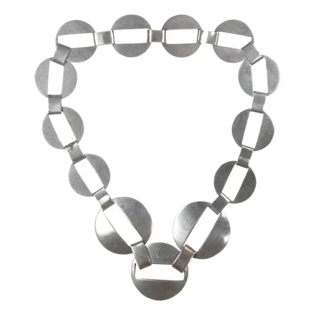 18″ Vintage Mid Century Modernist Mexican sterling spherical necklace