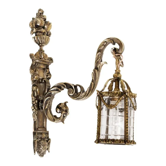 1930s Brass Wall Sconce