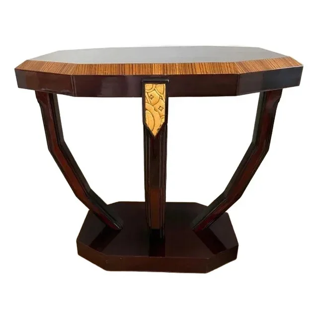 1940s Art Deco Octagonal End Table