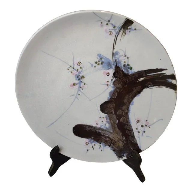 1940s Japanese Umenohana Plum Blossom Service Plate, Japan