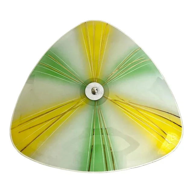 1958 Czech Midcentury Wall or Ceiling Mount Light Fixture
