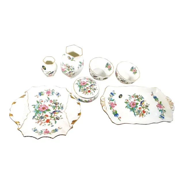 1960s Aynsley Bone China Set in Pembroke- 8 Pieces