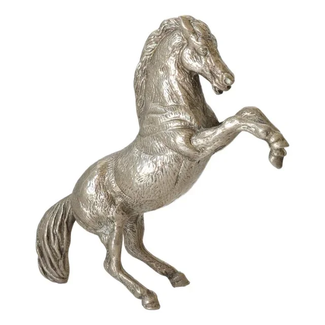 1960s Italian Silver-Plate Rearing Horse
