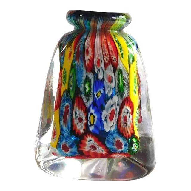 1960s Triangular Millefiori Perfume Bottle