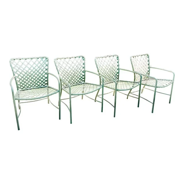 1970’s Khaki-Colored Chairs in the “Tamiami” Design by Brown Jordan – Set of 4