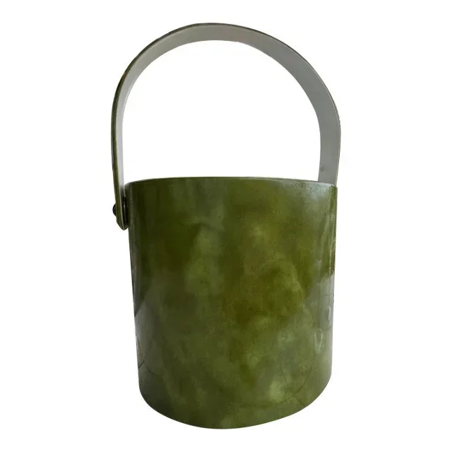 1970’s Vintage Green Vinyl Ice Bucket