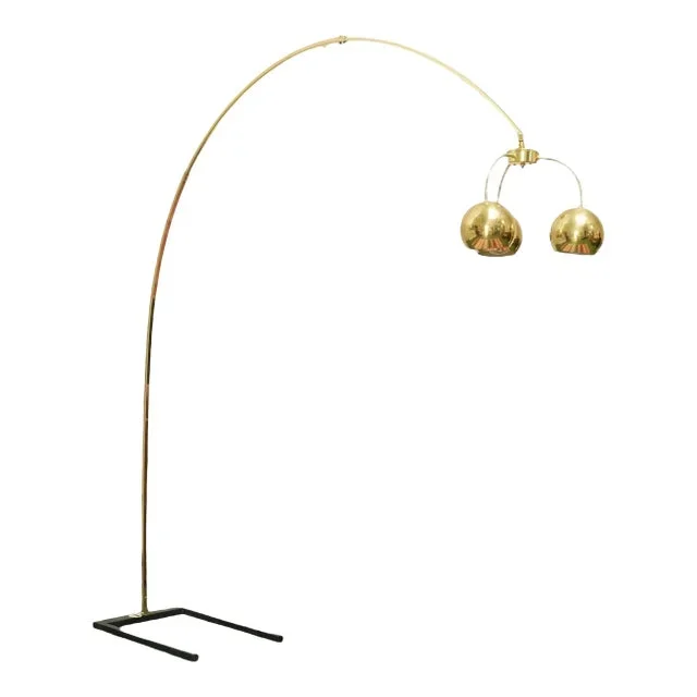 1970’s Gold 3 Headed Arc Lamp