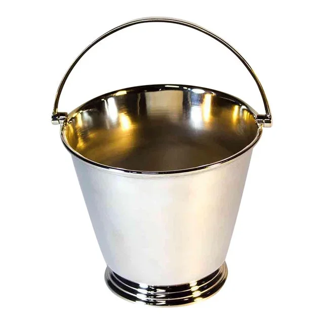 1970’s Vintage/New Old Stock Frank Cobb Silverplate Ice Pail With Applied Plain Mount