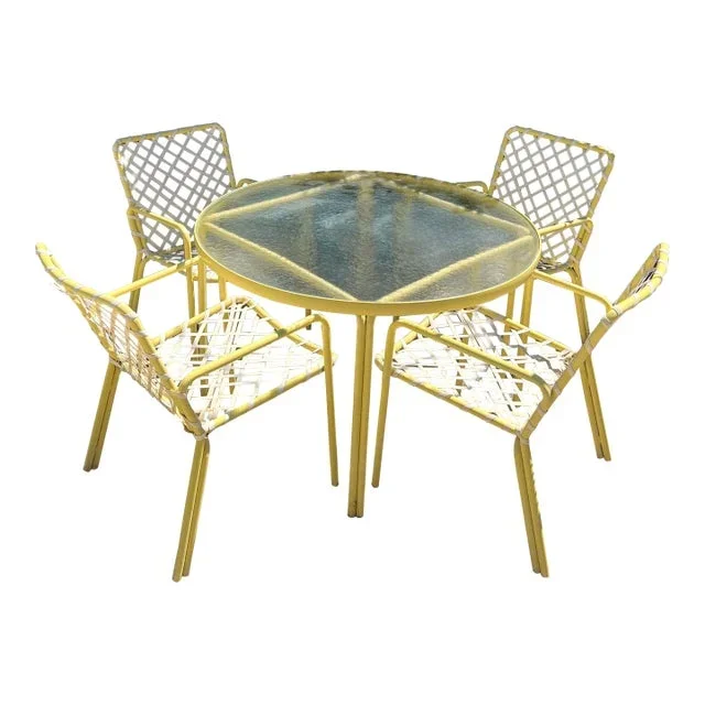 1970s 5-Piece Brown Jordan Style Tamiami Patio Set