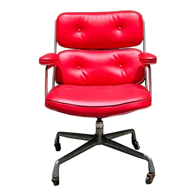 1970s Herman Miller Eames Red Time Life Executive Office Chair