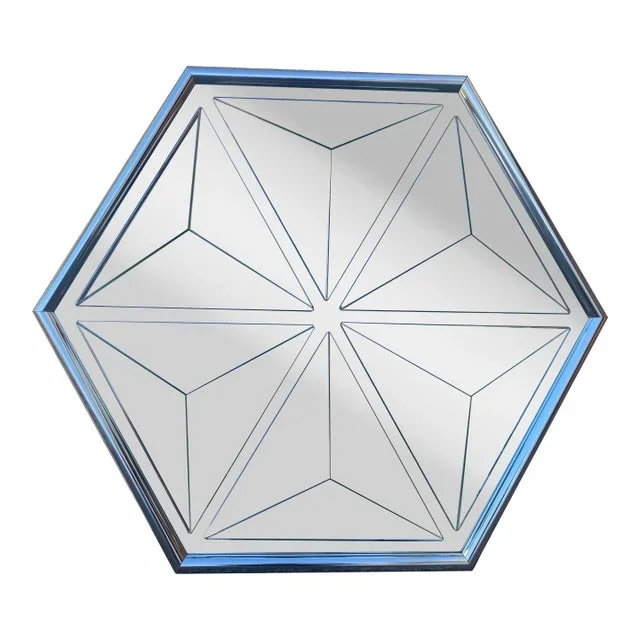 1970s Hexagonal Wall Mirror