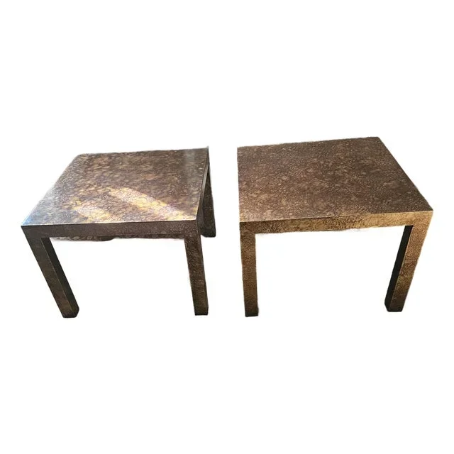 1970s Pair of Lane Tortoise Parsons Side Tables
