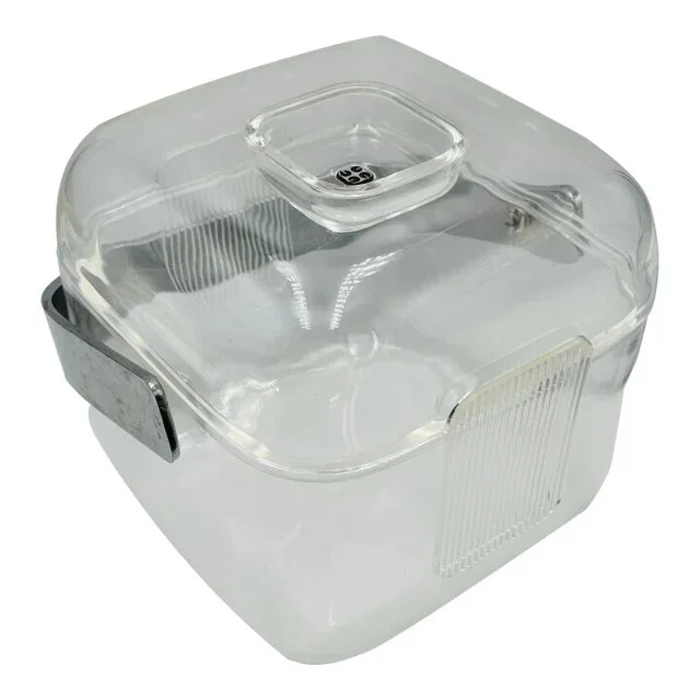 1970s Vintage Acrylic Lucite Guzzini Ice Bucket