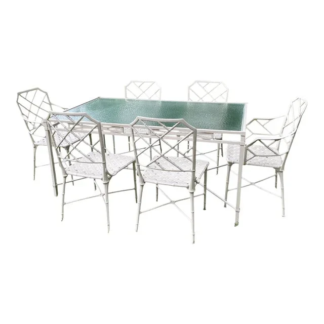 1980s Brown Jordan Calcutta 7-Piece Dining Set