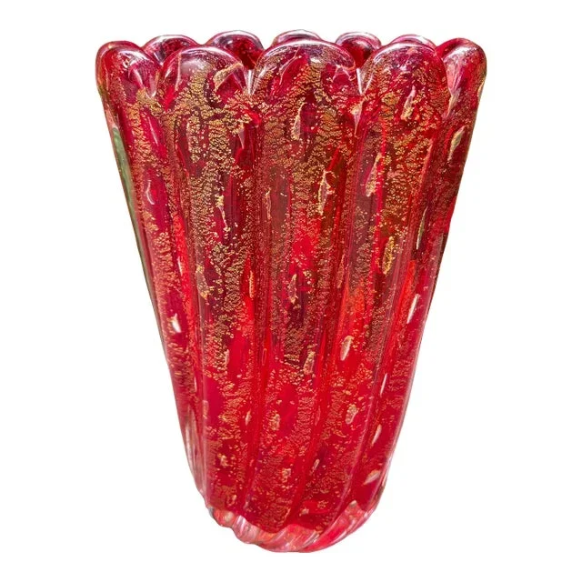 1980s Murano Glass Vase