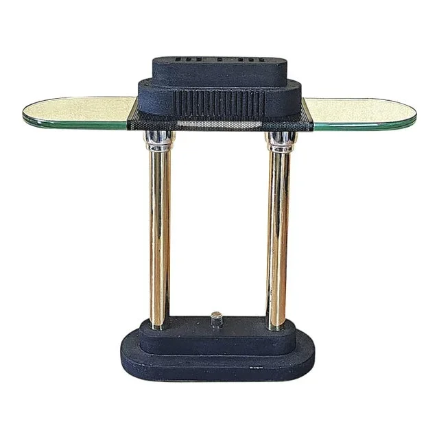 1980s Postmodern Dimmable Halogen Desk Lamp Styled After Robert Sonneman