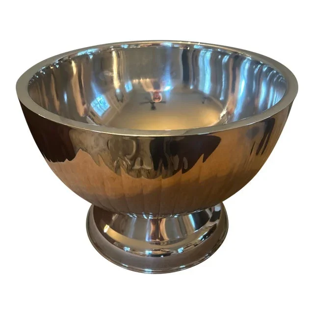 1990s Aluminum Centerpiece Bowl