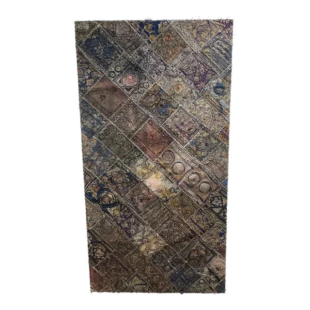 1990s Collage Textile Wall Hanging