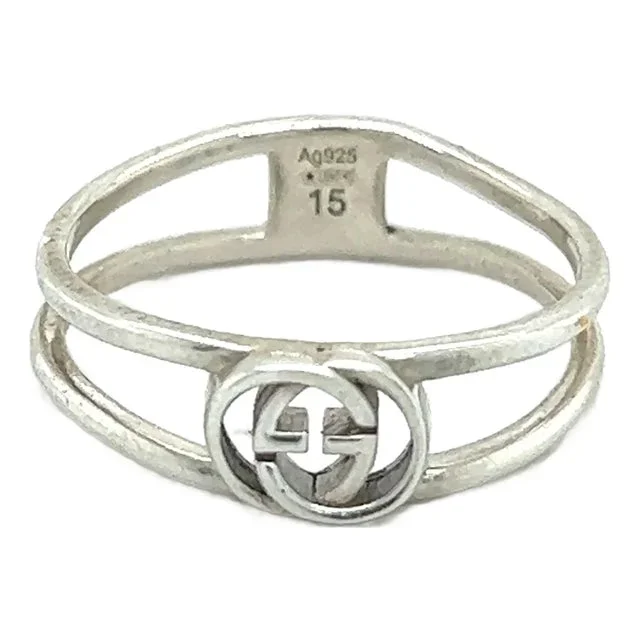 1990s Gucci Estate Ladies Ring Size 7 Sterling Silver, Size 7