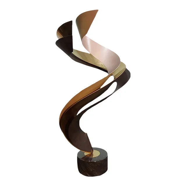 1990s Vintage Swirl Sculpture by Curtis Jere