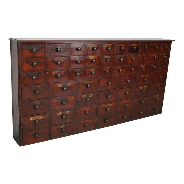 19th Century Hardwood Apothecary Cabinet, England