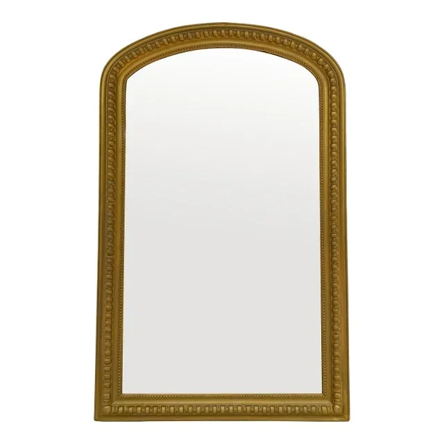 19th Century Large French Louis Phillipe Carved and Giltwood Mirror