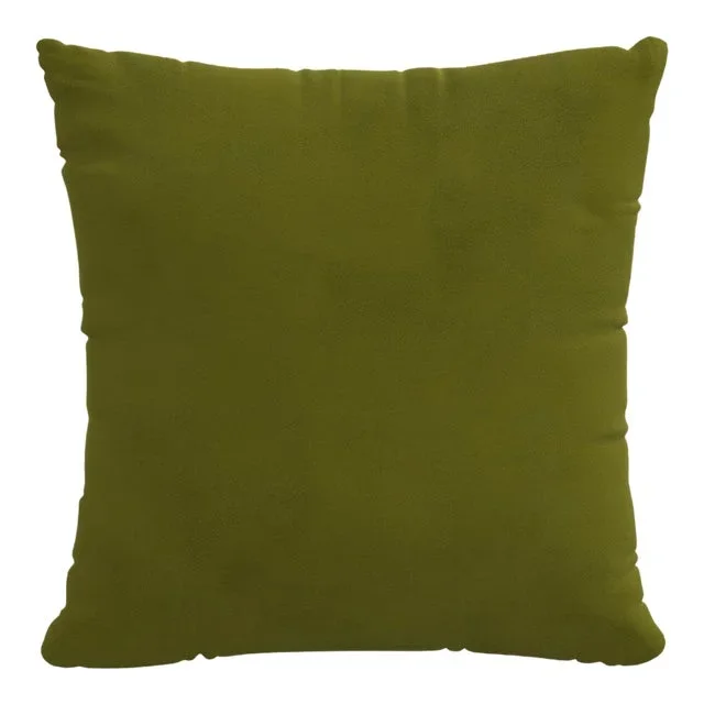 20″ Decorative Pillow in Apple Green Classic Velvet