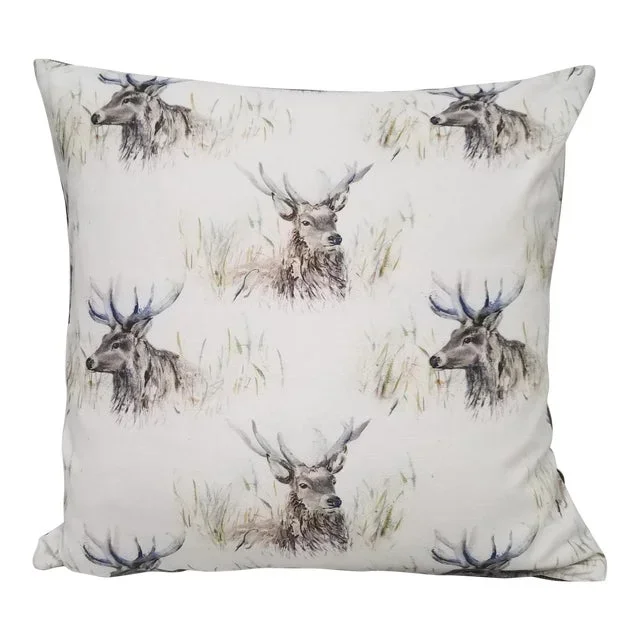 20” Stag Patterned Square Pillow
