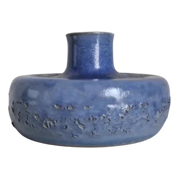 20th Century French Ceramic Soliflore Vase in the shape of a Pebble, 1960s