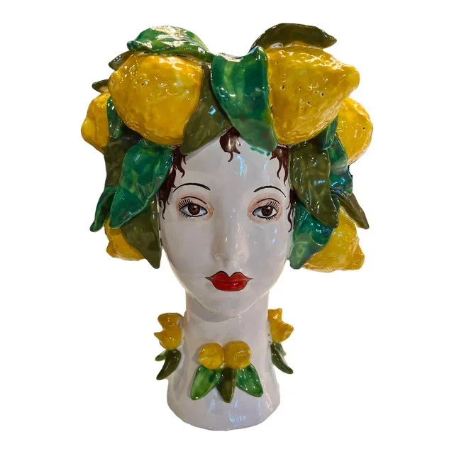 21st Century Amalfi Head Handmade Ceramic Vase