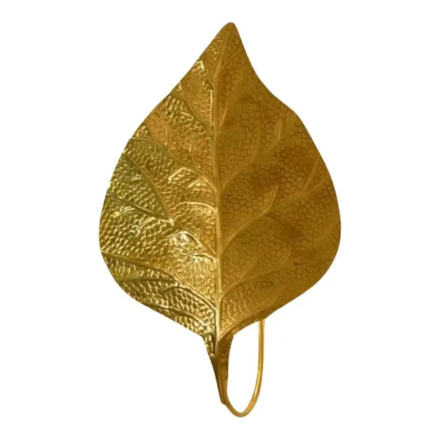 21st Century Italian Brass Rhubarb Leaf Sconce by Fabio Ltd