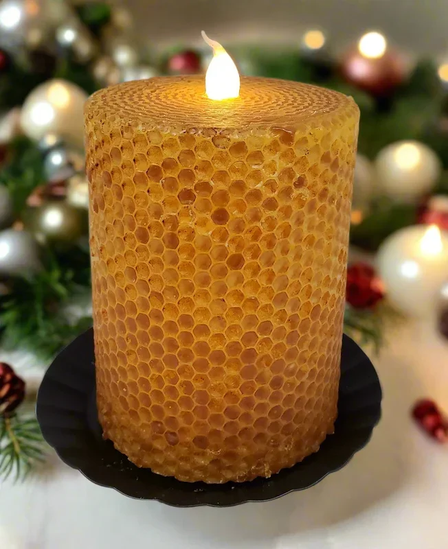 3″ x 4″ Mustard Honeycomb Pillar