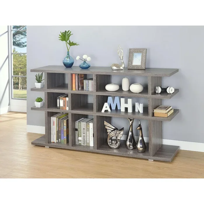 3-tier Bookcase – Weathered Grey