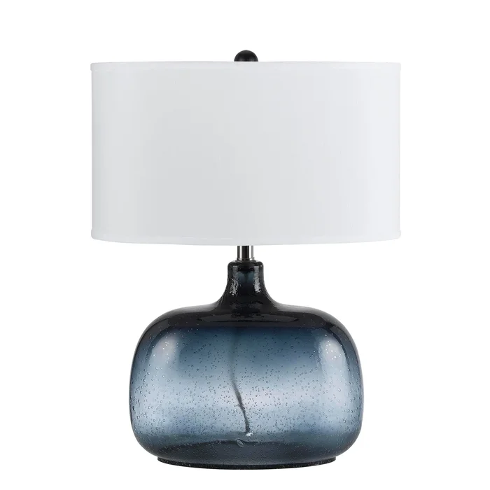 3 Way Christi N/Blue Glass Table Lamp BO-2263TB by Cal Lighting at Old Brick Furniture & Mattress Co.