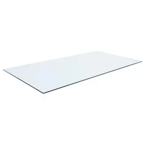 60×30-inch 10mm Rectangular Clear Tempered Glass Top