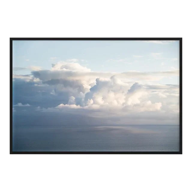 ‘Clouds Over the Ionian Sea’ Mediterranean Seascape Photograph, Coastal Kefalonia Greece Landscape, 31 X 21″ Framed (Black) Fine Art Photograph