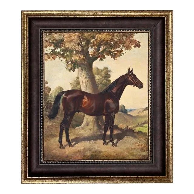 “Ethelbruce” Contemporary Reproduction Print on Canvas After Lynwood Palmer, Framed 21.5″ X 25.5″