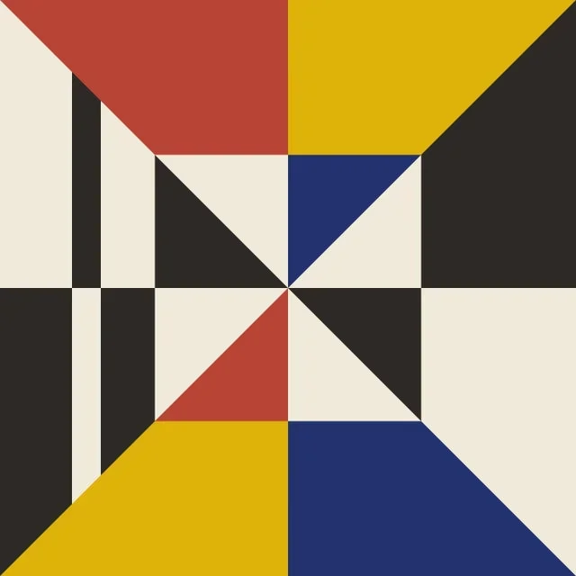“Modern Nautical Black Block A” Geometric Fine Art Print by Melinda Cox 24″ X 24″