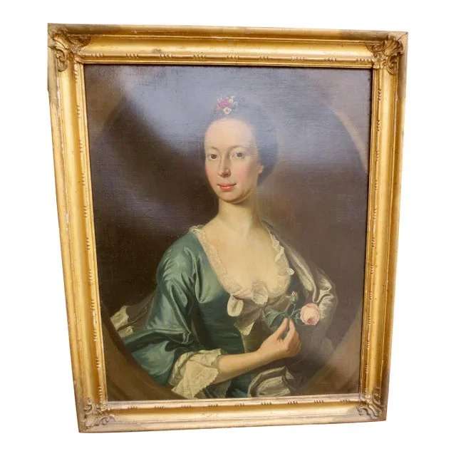 !8th Century Portrait of Noble Lady School Scottish/English Ramsey?