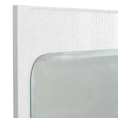 A&X Baccarat Transitional White Crocodile Lacquer Mirror / VGUNRW408-150-WHT