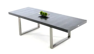 A&X Skyline Modern Black Crocodile Lacquer Extendable Dining Table / VGUNAC803-255-B