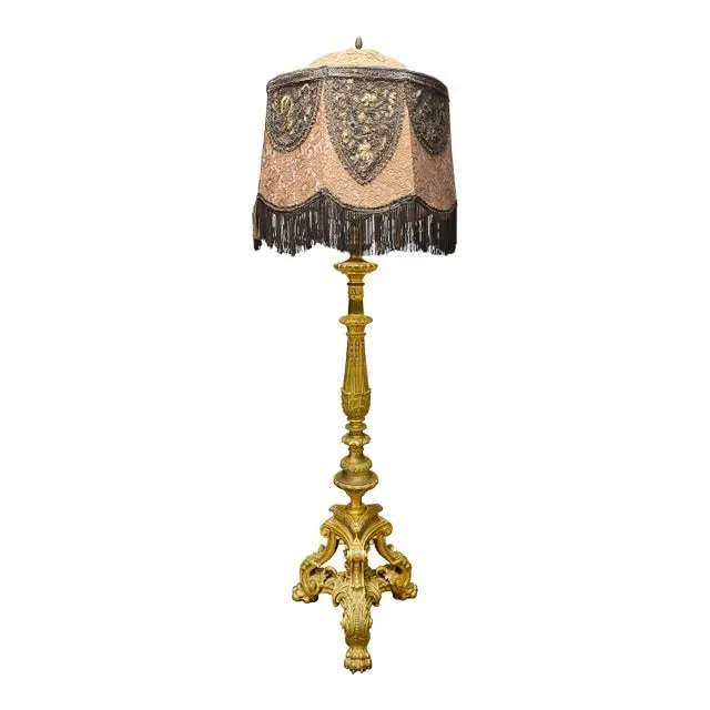 A Maison Millet (1853-1902) Ormolu Bronze Floor Lamp