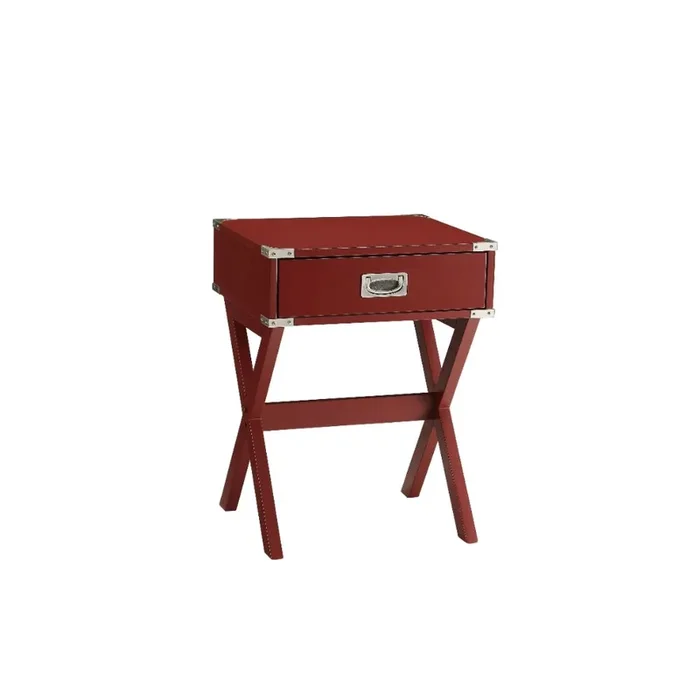 ACME Babs Red End Table Model 82820