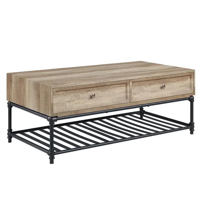 ACME Brantley Oak & Sandy Black Finish Coffee Table Model LV00748