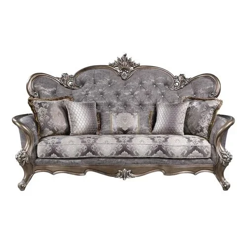 ACME Elozzol Fabric & Antique Bronze Finish Sofa Model LV00299