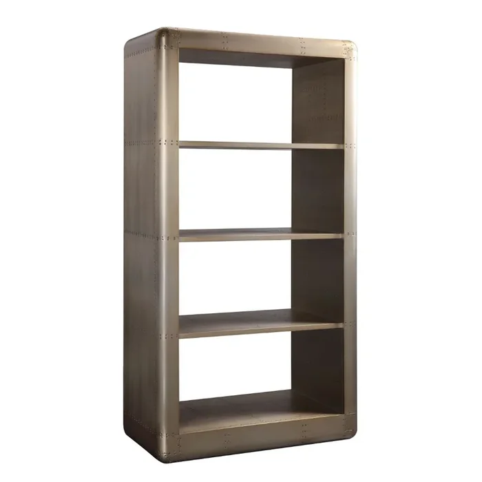 ACME Jennavieve Gold Aluminum Bookshelf Model 92555