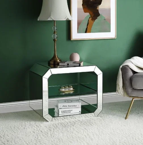 ACME Meria Mirrored & Clear Glass Accent Table Model 97938