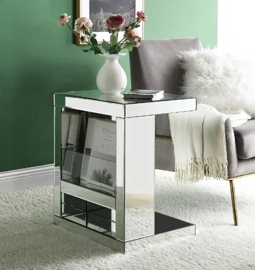 ACME Meria Mirrored & Clear Glass Accent Table Model 97939